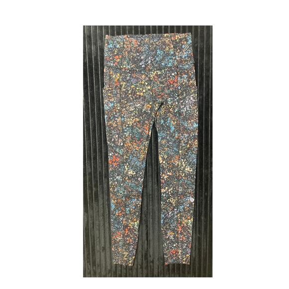 Lululemon Fast and Free 7/8 Tight II – Black Nulux 25" Flower Scent Print Size 4 - Picture 1 of 4